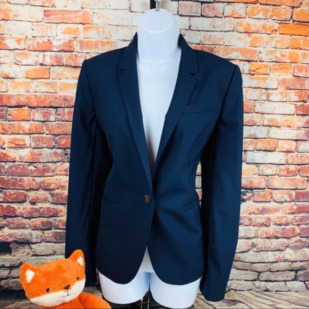 J Crew 1035 fitted bi stretch Italian navy blue 10